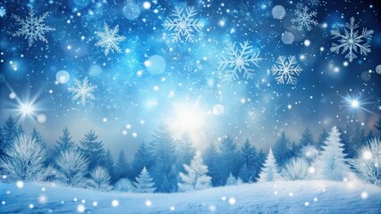 Festive winter background with falling snow, perfect for Christmas designs