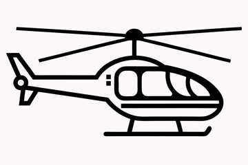 create a helicopter silhouette vector style with a background