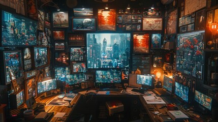 Fototapeta premium futuristic workplace