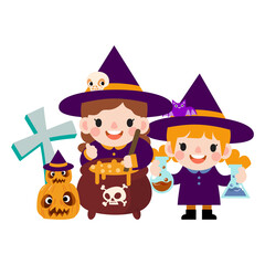 cute witches witchcraft, Happy halloween