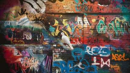 A Messy Graffiti Wall Background