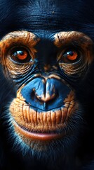 Stunning high-resolution image of a chimpanzee, capturing its expressive face and natural posture