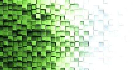 Abstract green check box and white space gradient background