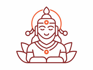 Ravana hatha Outline Icon Design illustration. Music Symbol on White background