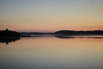 Sonnenuntergang am Möhnesee, Stockumer Damm, Kreis Soest, August 2023