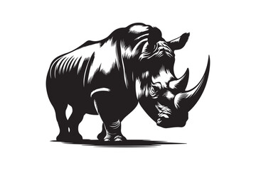 Rhinoceros vector art and illustration