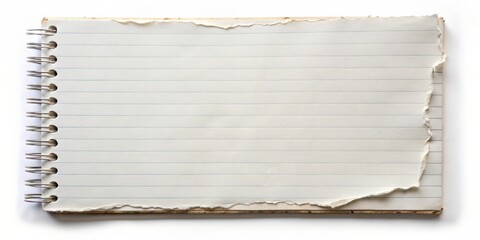 A torn blank notebook paper with space for writing