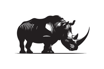 Rhinoceros vector art and illustration