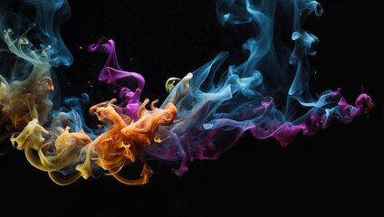 Fototapeta premium Abstract Smoke on Black Background