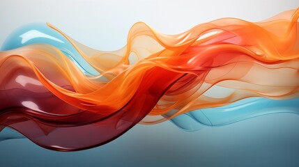 Abstract orange curved shape on a white background, designed for motion graphics animation. This fluid and captivating vector illustration with negative space for a minimalist and unique aesthetic