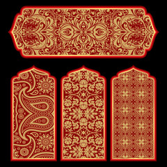 Decorative wall panels set Jali design CNC pattern, laser cutting pattern, router CNC cutting.Jali Laser cut decorative panel set with laser pattern.