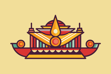 Javanese gamelan musical instruments icon vector element design template
