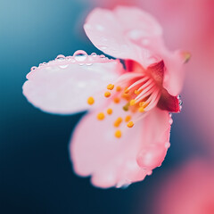 Fototapeta premium A close-up of a cherry blossom petal3