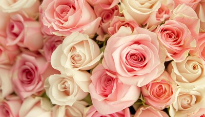 Capturing the Beauty: A Detailed Close-up of a Bouquet of Roses