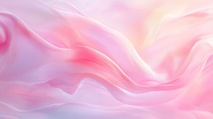 Abstract Pink Fabric Waves