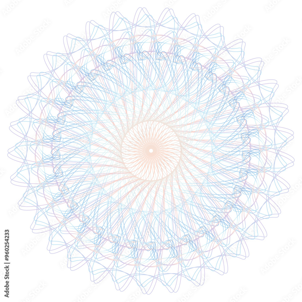 Aufkleber Abstract background with guilloche lines pattern. Luxury design pearl color vector template useful for certificate, diploma, official document, formal paper, banner