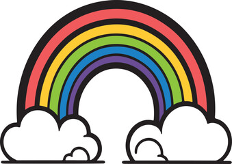 Rainbow Spectrum Flat Icon for App and Web Designs.