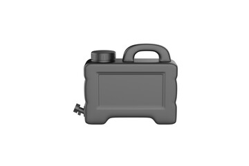 Jerrycan with Tap Mockup Isolated On White Background. 3d illustration