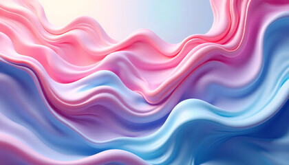 A background with blue, pink, and wavy patterns.