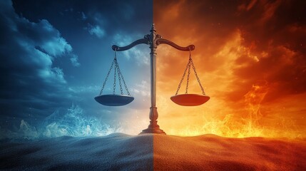 Scales of Justice in Fiery Heatwave