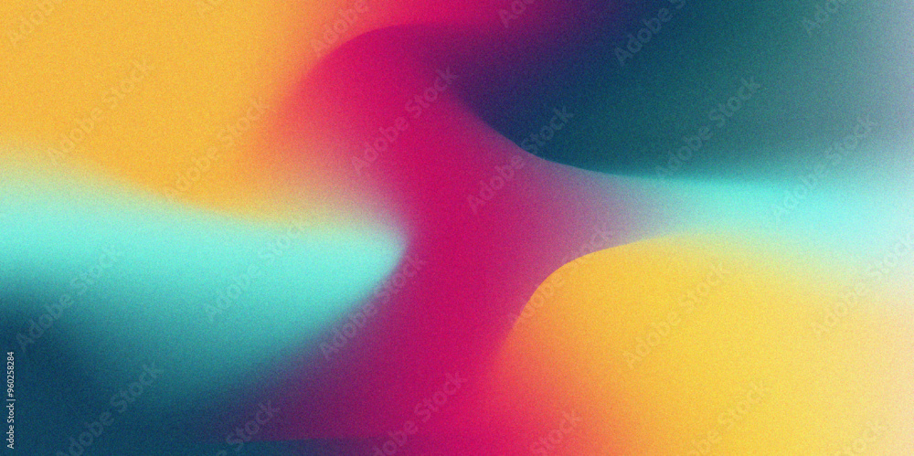 Poster grainy gradients textures with digital noise gradient. neon blue and purple multicolored gradient ab