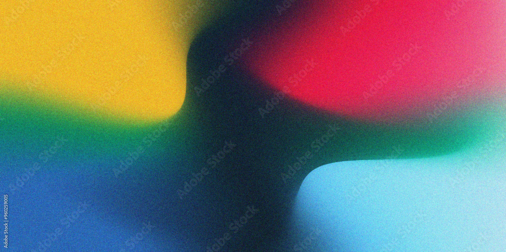 Poster Grainy gradients Textures with Digital noise gradient. Neon blue and purple multicolored Gradient abstract background. Fluid grainy gradient background, vibrant color. Modern Art, & Creative Design