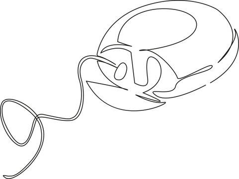 recommend clip art: One continuous single drawing line art flat doodle teeth, hygiene, care, clean, flossing, dental, horizontal, mouth, floss, blue. Isolated image hand draw contour on a white background
                    