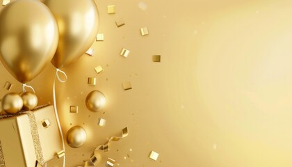 Fototapeta premium Golden Moments: A Celebration of Love - Anniversary Card Design