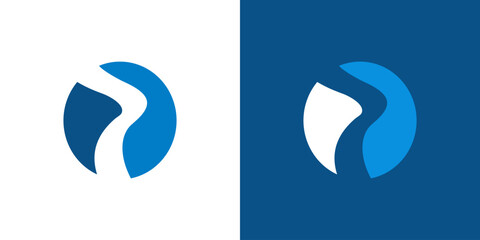 Circle path way road icon logo river creek street drive