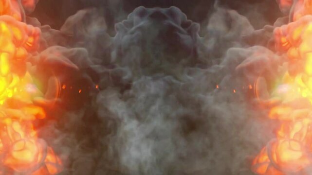 Intro Explosion smoke fire template background
