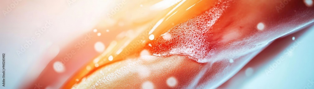 Poster vibrant abstract composition featuring a blend of colors and shapes, evoking energy and fluidity in 