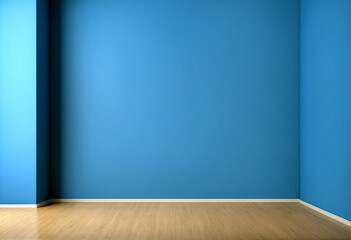 Empty room with blue wall