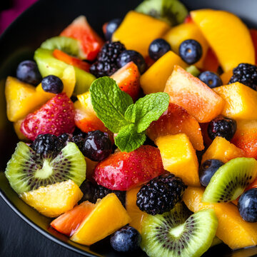 colorful photo of a fruit salad 
