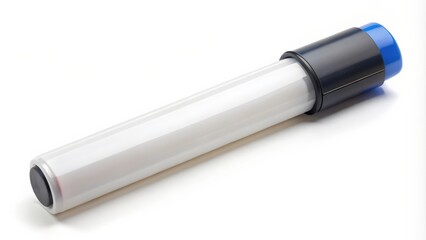 Side view of open blank marker with plastic cap off