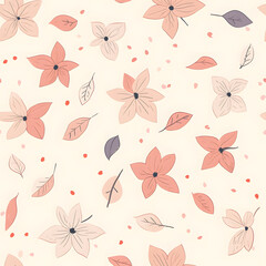 Japanese-style 2D illustrator doodle patterns for floor tiles and wallpaper