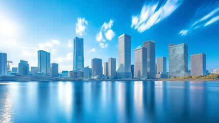 Fototapeta premium Vertical Vistas of International Commerce