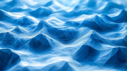 Obraz premium Dynamic blue ocean waves create a mesmerizing pattern during a sunny day near the shoreline