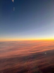 sunset from the plane
