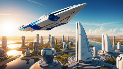 Futuristic digital artwork