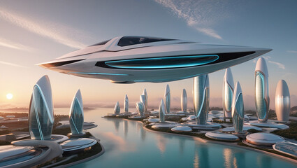 Futuristic digital artwork