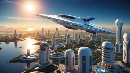 Futuristic digital artwork