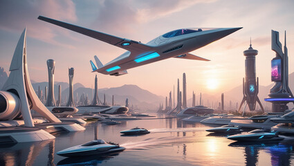 Futuristic digital artwork