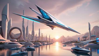 Futuristic digital artwork