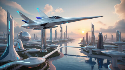 Futuristic digital artwork