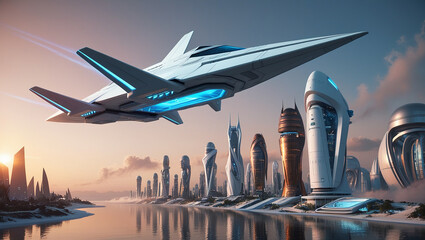 Futuristic digital artwork