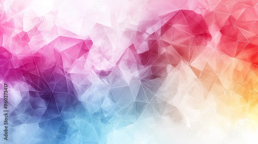 Poster colorful abstract geometric background with pastel hues blending seamlessly for a dynamic visual exp