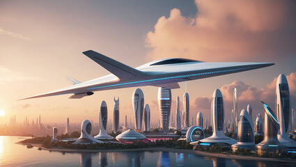 Futuristic digital artwork