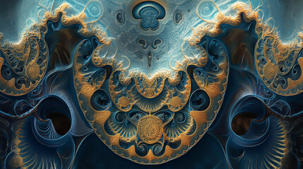 intricate fractal pattern, infinite complexity, digital art