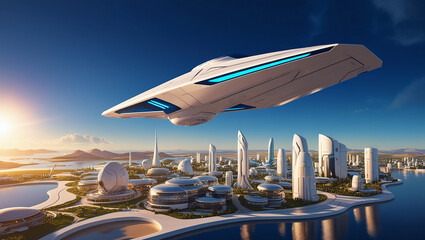Futuristic digital artwork