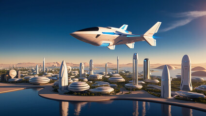 Futuristic digital artwork